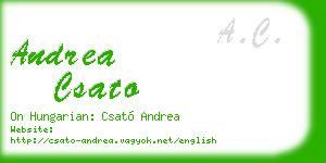 andrea csato business card